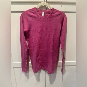 Lululemon Pink Long Sleeve Athletic Top